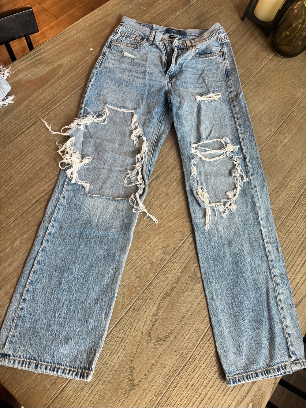 AÉROPOSTALE Blue High Rise Straight Leg Jeans Women’s Size 2